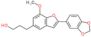 3-[2-(1,3-benzodioxol-5-yl)-7-methoxy-1-benzofuran-5-yl]propan-1-ol