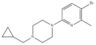 1-(5-brom-6-methylpyridin-2-yl)-4-(cyclopropylmethyl)piperazin