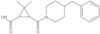 2,2-Dimethyl-3-[[4-(phenylmethyl)-1-piperidinyl]carbonyl]cyclopropanecarboxylic acid