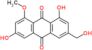1,6-dihydroxy-3-(hydroxymethyl)-8-methoxyanthracene-9,10-dione