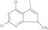 7H-Pyrrolo[2,3-d]pyrimidine, 2,4-dichloro-5-iodo-7-methyl-