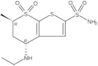 4H-Thieno[2,3-b]thiopyran-2-sulfonamide, 4-(ethylamino)-5,6-dihydro-6-methyl-, 7,7-dioxide, (4R,...