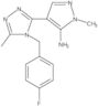 4-[4-[(4-Fluorophenyl)methyl]-5-methyl-4H-1,2,4-triazol-3-yl]-1-methyl-1H-pyrazol-5-amine