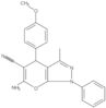 6-Amino-1,4-dihydro-4-(4-methoxyphenyl)-3-methyl-1-phenylpyrano[2,3-c]pyrazole-5-carbonitrile