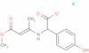 Benzeneacetic acid, 4-hydroxy-α-[(3-methoxy-1-methyl-3-oxo-1-propen-1-yl)amino]-, potassium salt (…