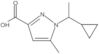 1-(1-Cyclopropylethyl)-5-methyl-1H-pyrazole-3-carboxylic acid