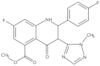 Methyl 7-fluoro-2-(4-fluorophenyl)-1,2,3,4-tetrahydro-3-(1-methyl-1H-1,2,4-triazol-5-yl)-4-oxo-5-q…