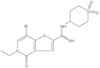 Thieno[3,2-c]pyridine-2-carboximidamide, 7-bromo-5-ethyl-4,5-dihydro-4-oxo-N-(tetrahydro-1,1-dioxido-2H-thiopyran-4-yl)-