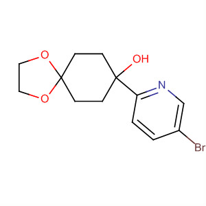 1,4-Dioxaspiro[4.5]decan-8-ol, 8-(5-bromo-2-pyridinyl)-