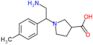 1-[2-amino-1-(p-tolyl)ethyl]pyrrolidine-3-carboxylic acid