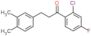 1-(2-chloro-4-fluoro-phenyl)-3-(3,4-dimethylphenyl)propan-1-one