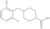 1-[(2-Chloro-6-fluorophenyl)methyl]-4-piperidinecarboxylic acid