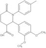 2-(3,4-Dimethoxyphenyl)-1-(4-methylphenyl)-6-oxo-3-piperidinecarboxylic acid