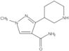 1H-Pyrazole-4-carboxamide, 1-methyl-3-(3-piperidinyl)-