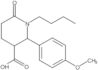 1-Butyl-2-(4-methoxyphenyl)-6-oxo-3-piperidinecarboxylic acid