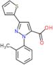 1-(2-methylphenyl)-3-thiophen-2-yl-1H-pyrazole-5-carboxylic acid