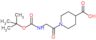 1-[N-(tert-butoxycarbonyl)glycyl]piperidine-4-carboxylic acid