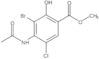 Benzoic acid, 4-(acetylamino)-3-bromo-5-chloro-2-hydroxy-, methyl ester