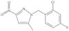 1-[(2-Chloro-4-fluorophenyl)methyl]-5-methyl-3-nitro-1H-pyrazole