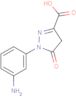 1-(3-aminophenyl)-4,5-dihydro-5-oxo-1H-pyrazole-3-carboxylic acid