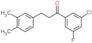 1-(3-chloro-5-fluoro-phenyl)-3-(3,4-dimethylphenyl)propan-1-one