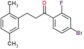 1-(4-bromo-2-fluoro-phenyl)-3-(2,5-dimethylphenyl)propan-1-one