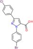 1-(4-bromophenyl)-3-(4-chlorophenyl)-1H-pyrazole-5-carboxylic acid