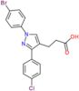 3-[1-(4-bromophenyl)-3-(4-chlorophenyl)-1H-pyrazol-4-yl]propanoic acid