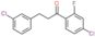 1-(4-chloro-2-fluoro-phenyl)-3-(3-chlorophenyl)propan-1-one