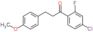 1-(4-chloro-2-fluoro-phenyl)-3-(4-methoxyphenyl)propan-1-one