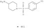 4-Piperidinamine,1-[(4-chlorophenyl)sulfonyl]-, hydrochloride (1:1)