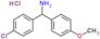 (4-chlorophenyl)-(4-methoxyphenyl)methanamine hydrochloride