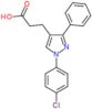 3-[1-(4-chlorophenyl)-3-phenyl-1H-pyrazol-4-yl]propanoic acid