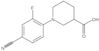 1-(4-Cyano-2-fluorophenyl)-3-piperidinecarboxylic acid