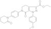 Ethyl 1-(4-methoxyphenyl)-7-oxo-6-(4-(2-oxopiperidin-1-yl)phenyl)-4,5,6,7-tetrahydro-1H-pyrazolo[3…