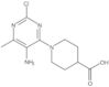 1-(5-Amino-2-chloro-6-methyl-4-pyrimidinyl)-4-piperidinecarboxylic acid