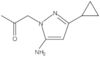 1-(5-Amino-3-cyclopropyl-1H-pyrazol-1-yl)-2-propanone