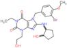 7-(3-bromo-4-methoxybenzyl)-1-ethyl-8-[(2-hydroxycyclopentyl)amino]-3-(2-hydroxyethyl)-3,7-dihyd...