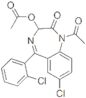 1-Acetyl-3-(acetyloxy)-7-chloro-5-(2-chlorophenyl)-1,3-dihydro-2H-1,4-benzodiazepin-2-one