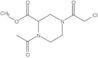 Methyl 1-acetyl-4-(2-chloroacetyl)-2-piperazinecarboxylate