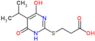 3-{[4-hydroxy-6-oxo-5-(propan-2-yl)-1,6-dihydropyrimidin-2-yl]sulfanyl}propanoic acid