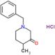 3-Piperidinone, 4-methyl-1-(phenylmethyl)-, hydrochloride (1:1)