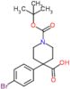4-(4-Bromophenyl)-1-{[(2-methyl-2-propanyl)oxy]carbonyl}-4-piperidinecarboxylic acid