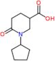 1-Cyclopentyl-6-oxo-3-piperidinecarboxylic acid