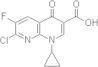 Ácido 7-cloro-1-ciclopropil-6-fluoro-1,4-diidro-4-oxo-1,8-naftiridina-3-carboxílico