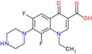 1-ethyl-6,8-difluoro-4-oxo-7-(piperazin-1-yl)-1,4-dihydroquinoline-3-carboxylic acid