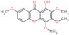 1-hydroxy-2,3,4,7-tetramethoxy-9H-xanthen-9-one