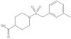 1-[[(3-Methylphenyl)methyl]sulfonyl]-4-piperidinecarboxylic acid