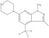 1,3-Dimethyl-6-(1-piperazinyl)-4-(trifluoromethyl)-1H-pyrazolo[3,4-b]pyridine