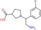 1-[2-amino-1-(3-fluorophenyl)ethyl]pyrrolidine-3-carboxylic acid